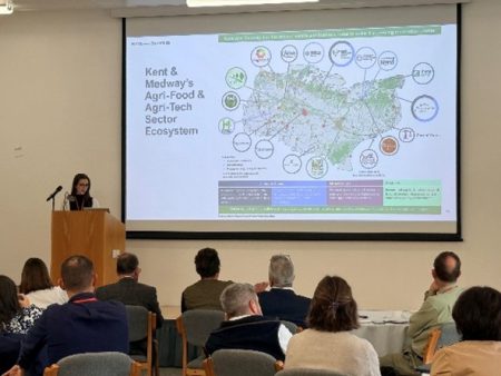 Presentation at the Local Growth Plan Agri-food and Agritech workshop in Kent and Medway showing sector ecosystem map